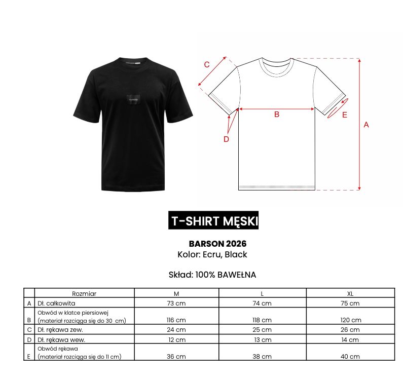 T-shirt męski OLAVOGA BARSON 2026 ecru