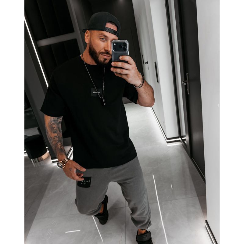 T-shirt męski OLAVOGA BARSON 2026 czerń - FashionPlace - 1