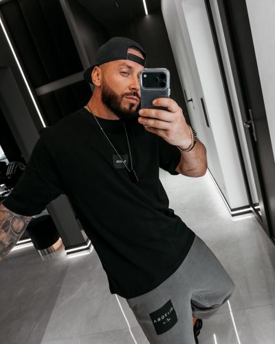 T-shirt męski OLAVOGA BARSON 2026 czerń - FashionPlace - 2