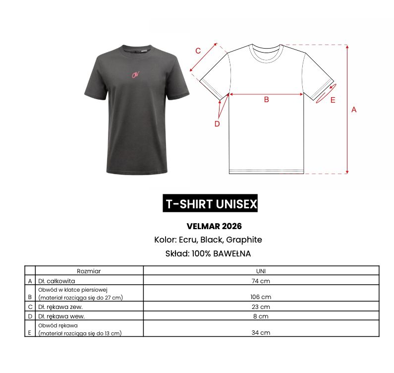 T-shirt UNISEX OLAVOGA VELMAR 2026 grafit