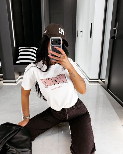 T-shirt damski OLAVOGA MARSH 2026 ecru - FashionPlace - 2