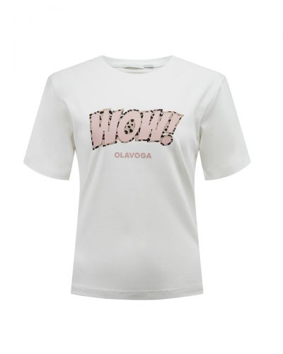 T-shirt damski OLAVOGA MARSH 2026 ecru - FashionPlace - 4