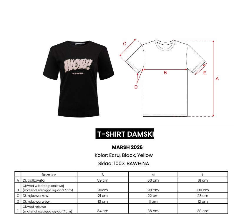 T-shirt damski OLAVOGA MARSH 2026 ecru