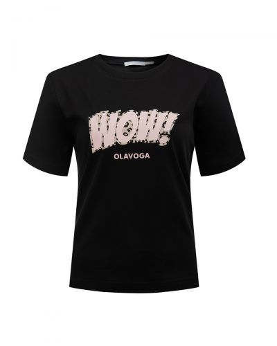 T-shirt damski OLAVOGA MARSH 2026 czerń - FashionPlace - 4