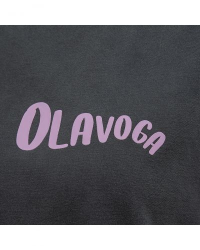 T-shirt damski OLAVOGA BABE 2026 ciemny szary - FashionPlace - 5