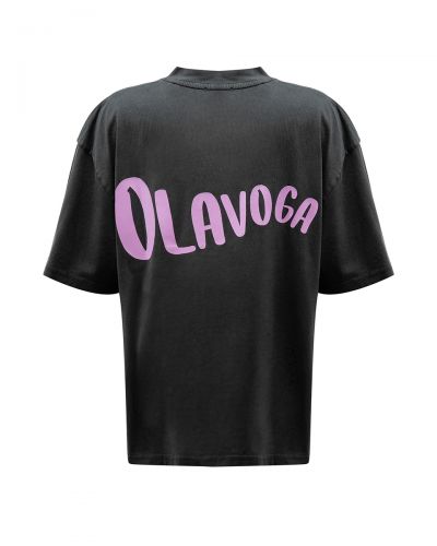 T-shirt damski OLAVOGA BABE 2026 ciemny szary - FashionPlace - 6