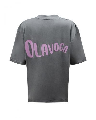 T-shirt damski OLAVOGA BABE 2026 jasny szary - FashionPlace - 7
