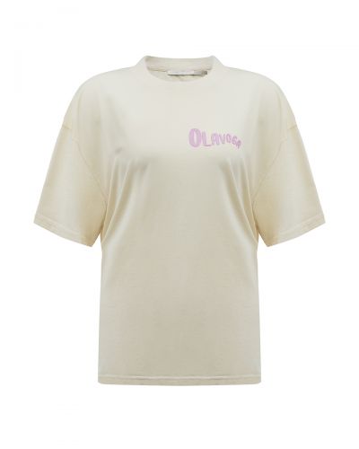 T-shirt damski OLAVOGA BABE 2026 ecru - FashionPlace - 4
