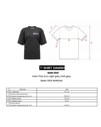 T-shirt damski OLAVOGA BABE 2026 ecru - FashionPlace - 8