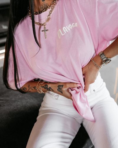 T-shirt damski OLAVOGA BABE 2026 róż - FashionPlace - 2