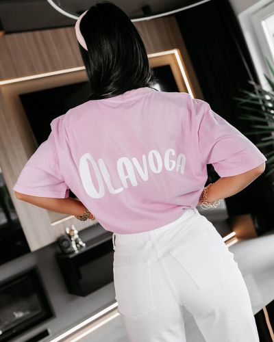 T-shirt damski OLAVOGA BABE 2026 róż - FashionPlace - 3