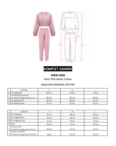 Komplet damski OLAVOGA TRIPSY 2026 róż - FashionPlace - 10