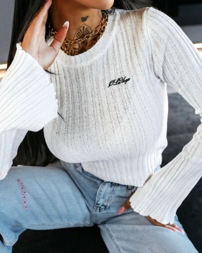 Sweter damski OLAVOGA ZIRRA 2026 ecru - FashionPlace - 3