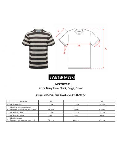 Sweter męski OLAVOGA NEXTO 2026 beż - FashionPlace - 6