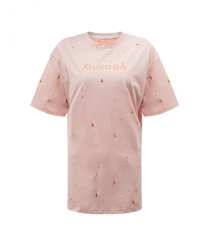 T-shirt damski OLAVOGA FIOVIIST 2026 róż - FashionPlace - 4