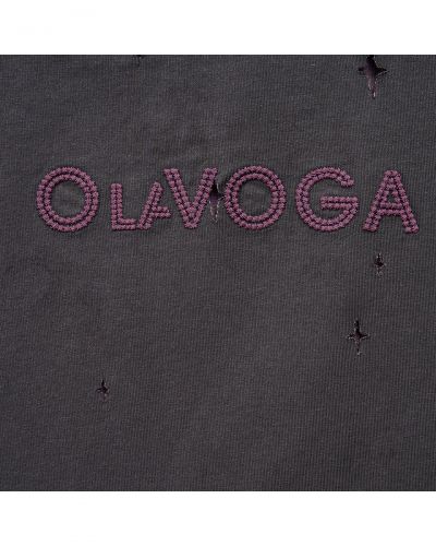 T-shirt damski OLAVOGA FIOVIIST 2026 szary - FashionPlace - 5