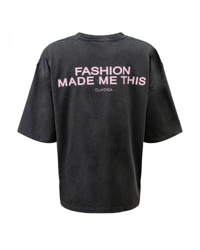 T-shirt damski OLAVOGA ENORAI 2026 ciemno szary - FashionPlace - 3