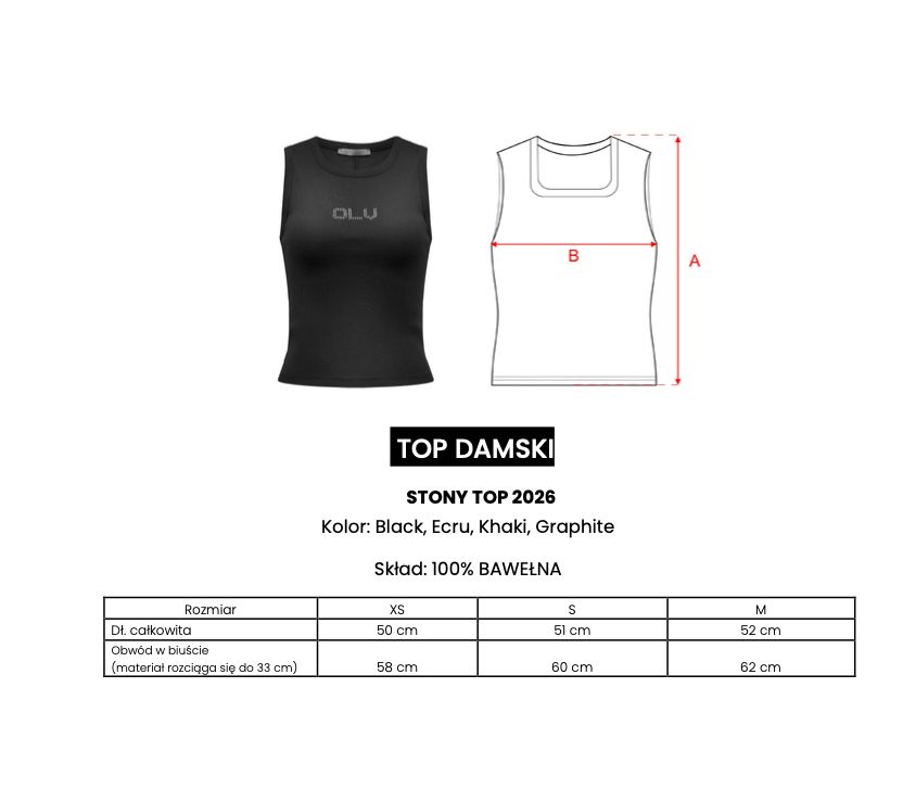 Top damski OLAVOGA STONY TOP 2026 grafit