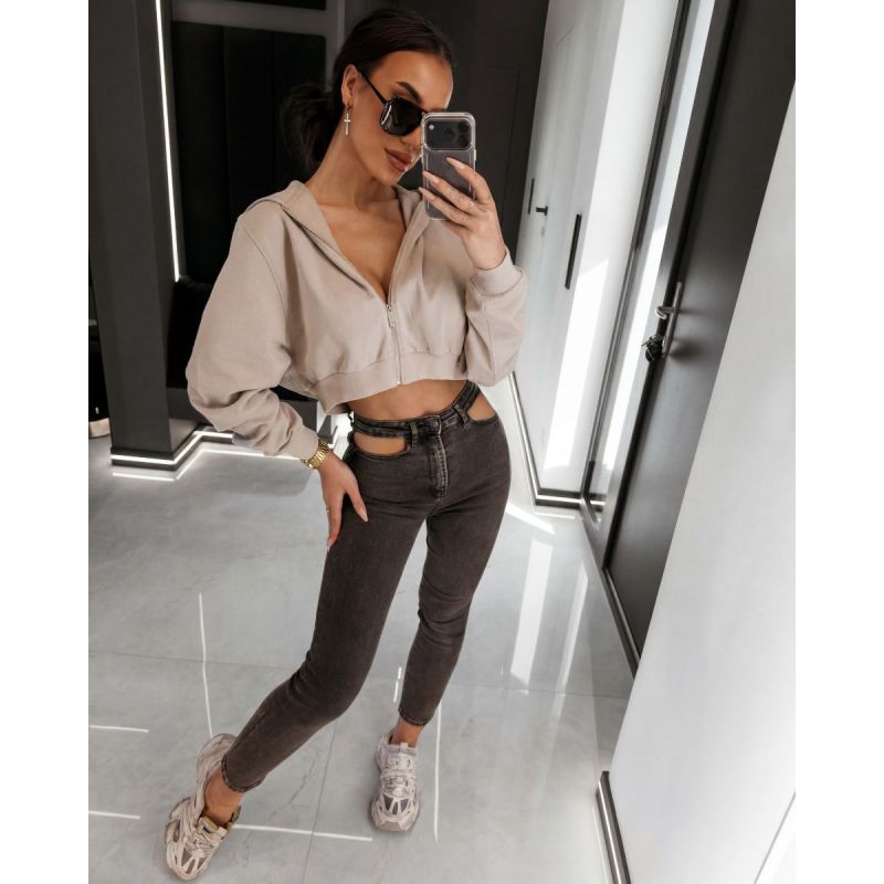 Bluza damska OLAVOGA PADSUI 2026 szara - FashionPlace - 1