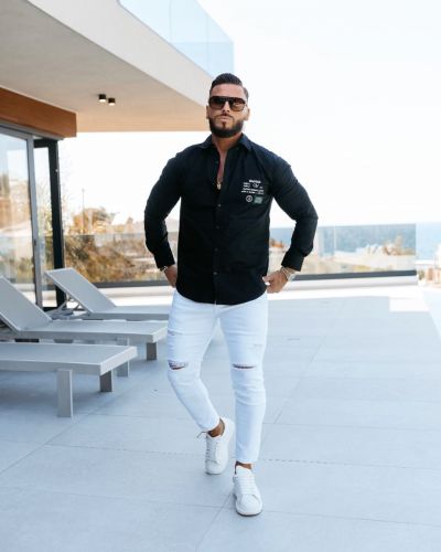 Koszula męska OLAVOGA DEJCH 2026 czerń - FashionPlace - 1