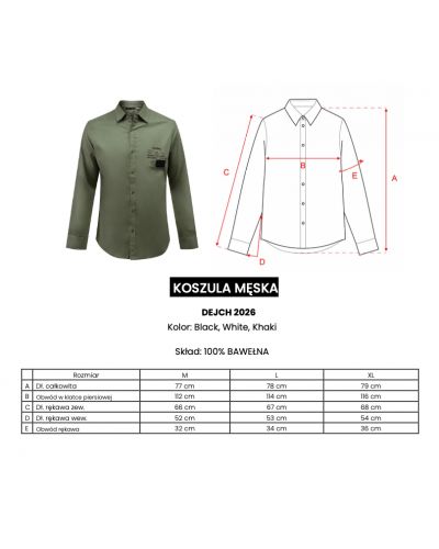 Koszula męska OLAVOGA DEJCH 2026 czerń - FashionPlace - 7