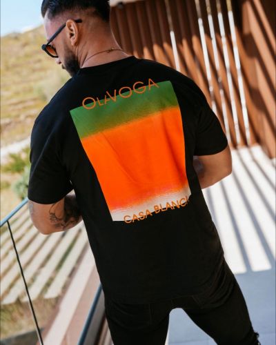 T-shirt męski OLAVOGA NOER 2026 czerń - FashionPlace - 4