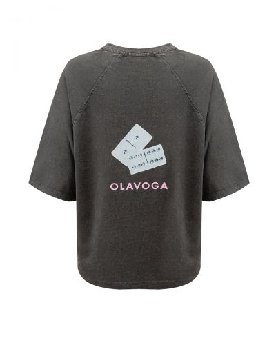 T-shirt damski OLAVOGA TAIST 2026 ciemny szary - FashionPlace - 7
