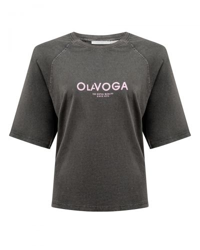 T-shirt damski OLAVOGA TAIST 2026 ciemny szary - FashionPlace - 8