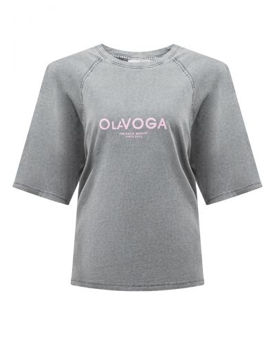 T-shirt damski OLAVOGA TAIST 2026 jasny szary - FashionPlace - 8