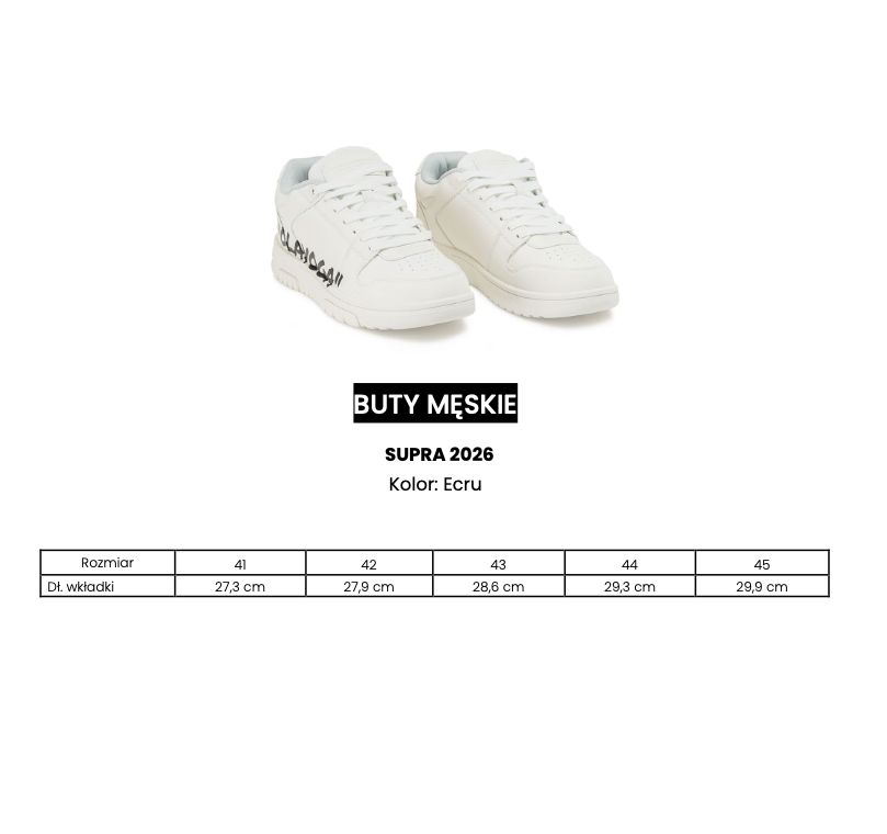 Buty męskie OLAVOGA SUPRA 2026 ecru