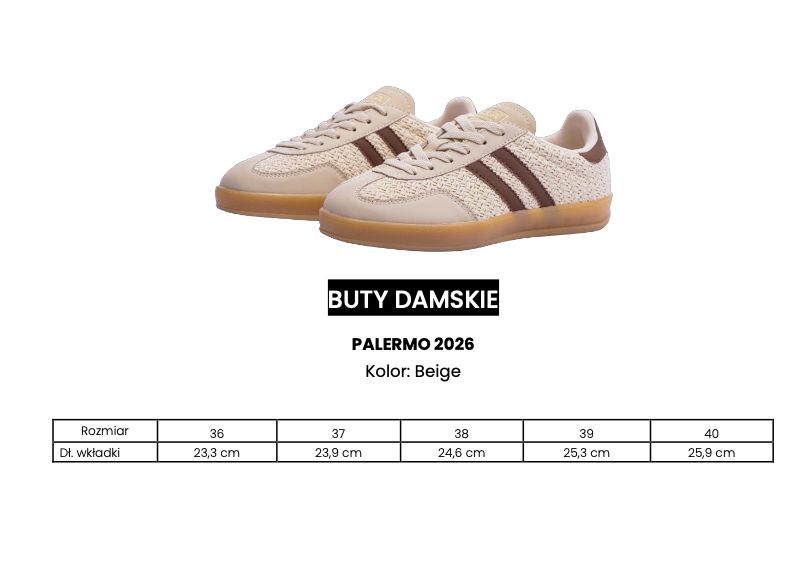 Buty damskie OLAVOGA PALERMO 2026 beż