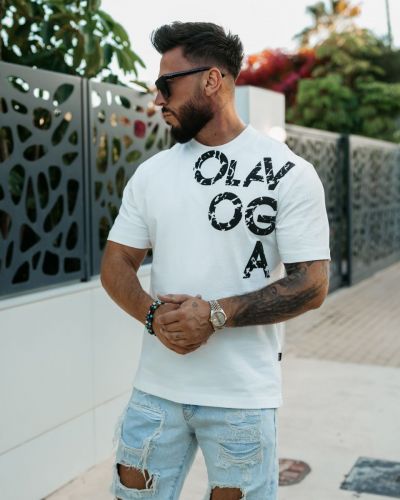 T-shirt męski OLAVOGA MALOR  2026 ecru - FashionPlace - 1