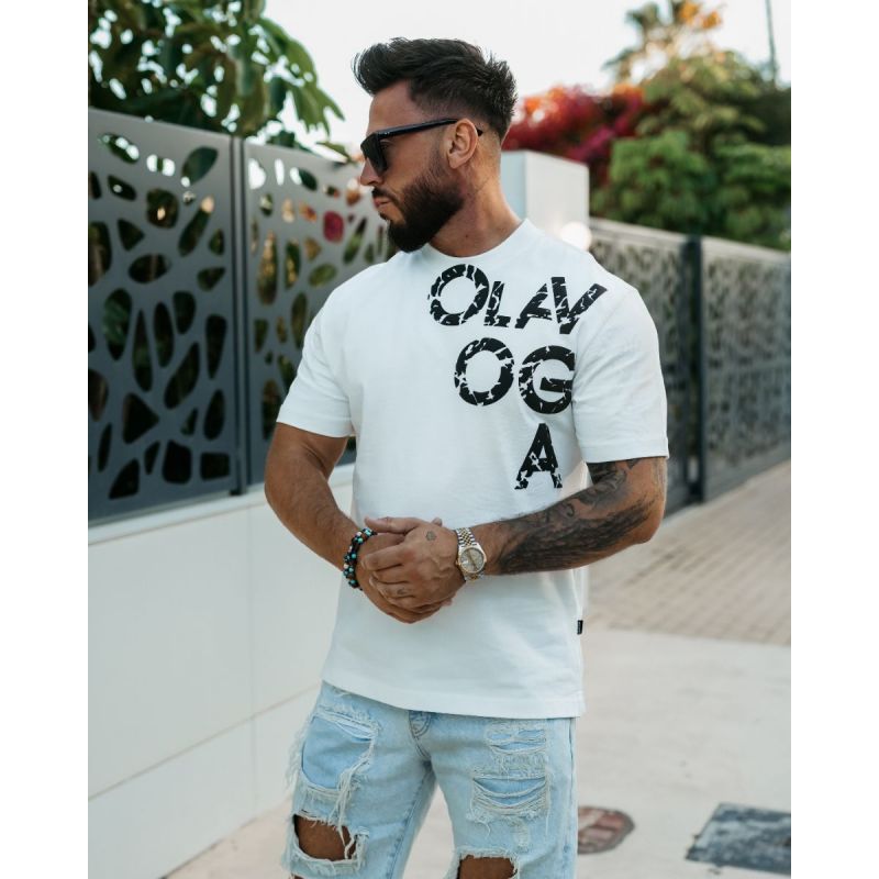 T-shirt męski OLAVOGA MALOR  2026 ecru - FashionPlace - 1