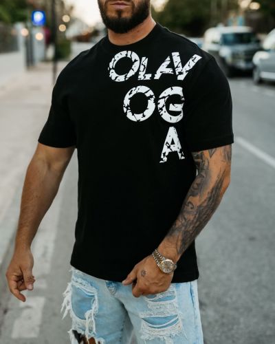 T-shirt męski OLAVOGA MALOR  2026 czerń - FashionPlace - 2
