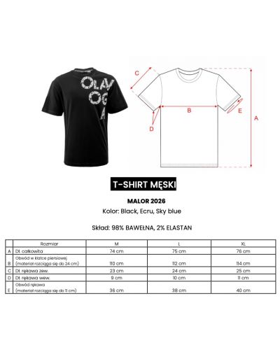 T-shirt męski OLAVOGA MALOR  2026 czerń - FashionPlace - 7