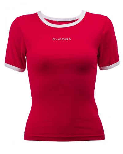 T-shirt damski OLAVOGA GABRIELA 2026 czerwień - FashionPlace - 5
