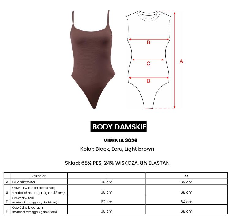 Body OLAVOGA VIRENIA 2026 jasny brąz