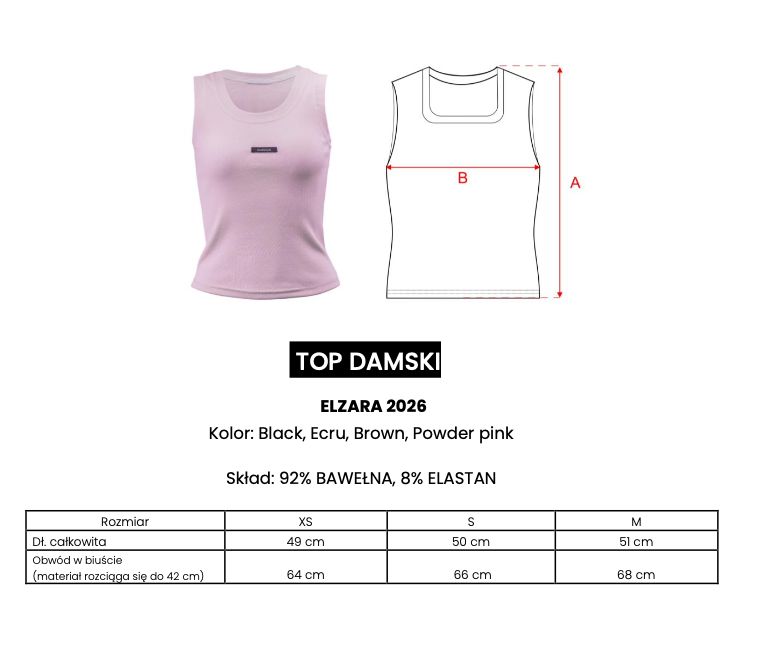 Top damski OLAVOGA ELZARA 2026 czerń