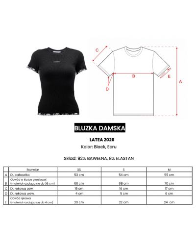 Bluzka damska OLAVOGA LATEA 2026 czerń - FashionPlace - 8
