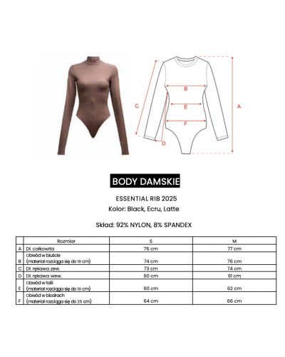 Body OLAVOGA ESSENTIAL RIB 2025 czerń - FashionPlace - 6