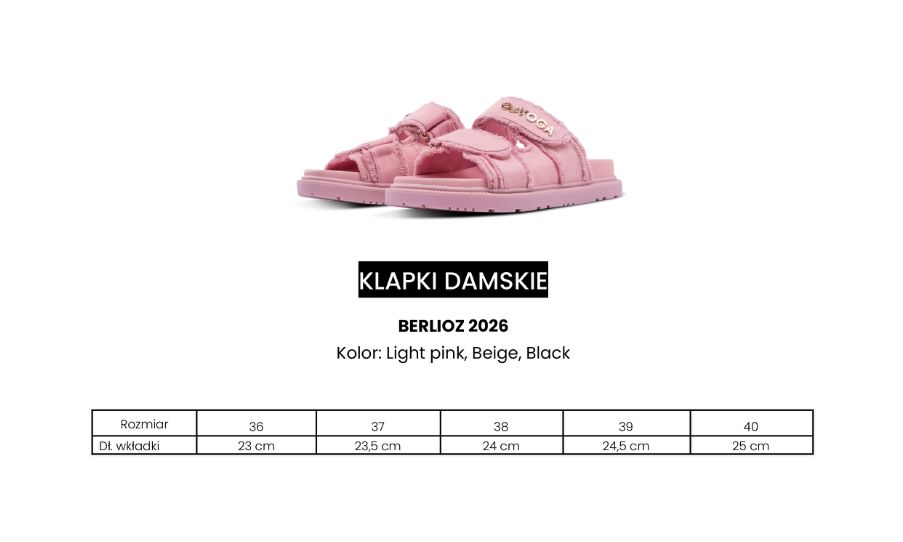 Klapki damskie OLAVOGA BERLIOZ 2026 czerń