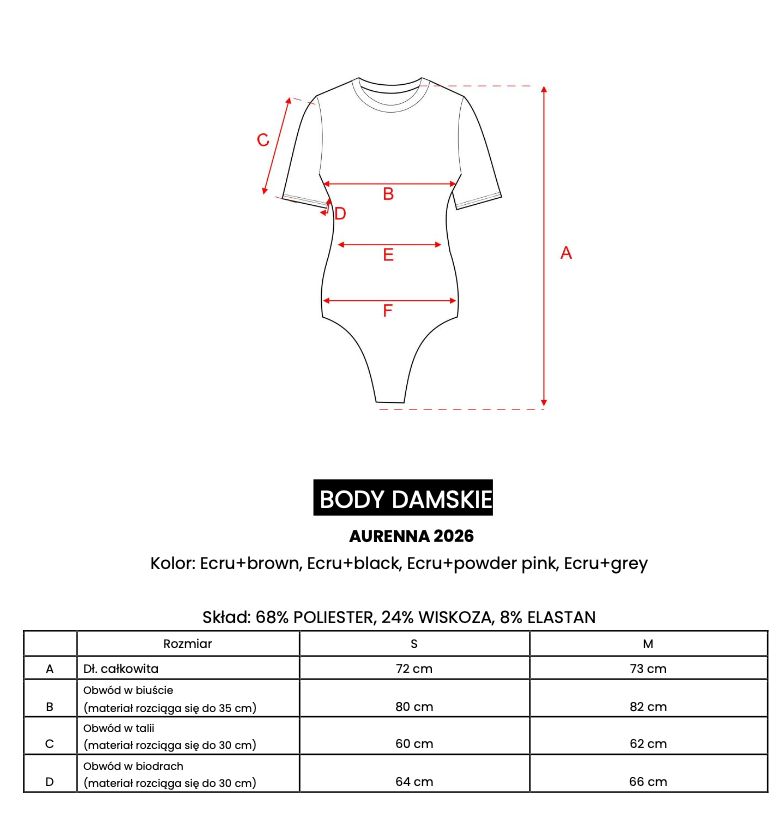 Body OLAVOGA AURENNA 2026 ecru + pudrowy róż