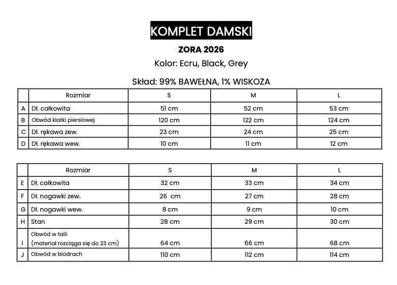 Komplet damski OLAVOGA ZORA 2026 grey