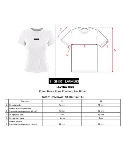 T-shirt damski OLAVOGA LAVENA 2026 brąz - FashionPlace - 4