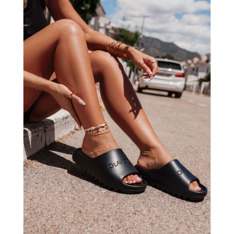 Klapki damskie OLAVOGA SLIP 2026 czerń - FashionPlace - 1