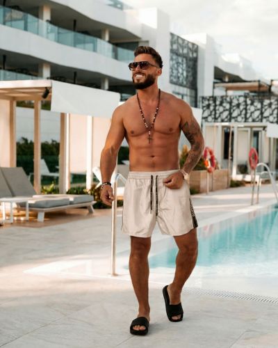 Kąpielówki męskie OLAVOGA MIENCE 2026 beż - FashionPlace - 1