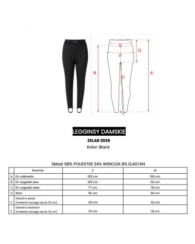 Legginsy OLAVOGA ZELAR 2026 czerń - FashionPlace - 5