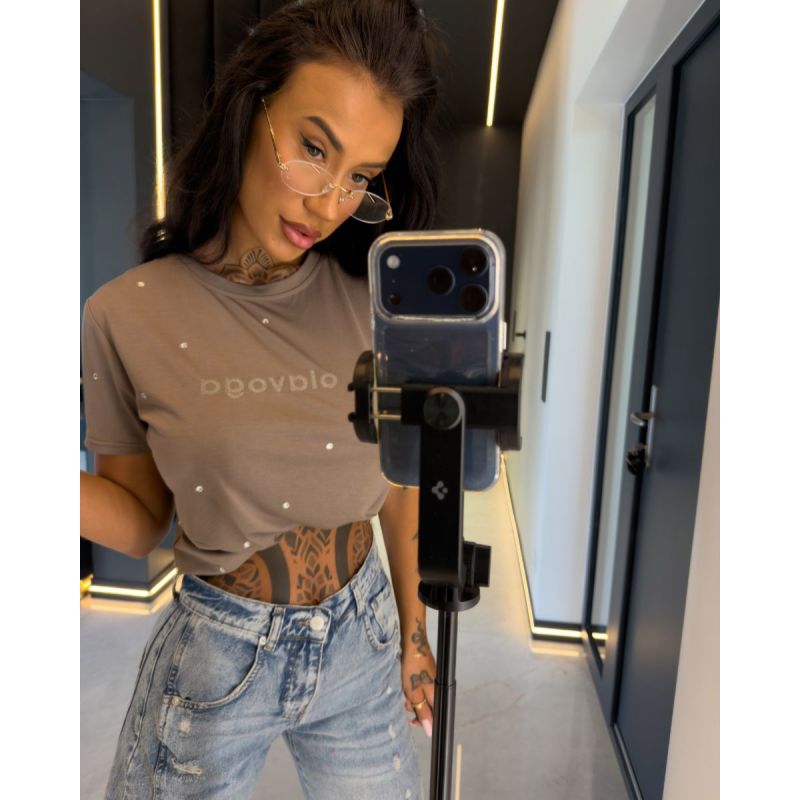 T-shirt damski OLAVOGA JASMINE 2026 latte - FashionPlace - 1