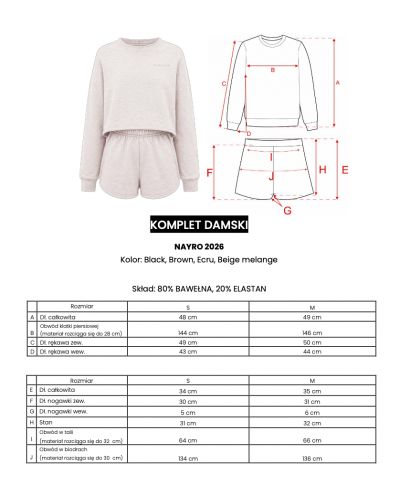 Komplet damski OLAVOGA NAYRO 2026 beż melanż - FashionPlace - 5
