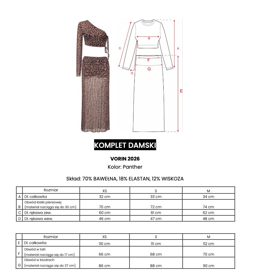 Komplet damski OLAVOGA VORIN 2026 pantera